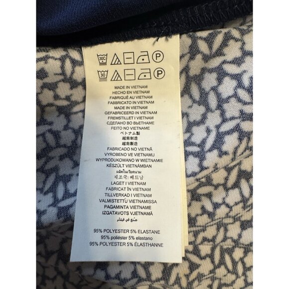 Michael Kors Shift Dress 2X Navy Blue Ivory White Short Sleeve Washable NEW - Picture 8 of 11